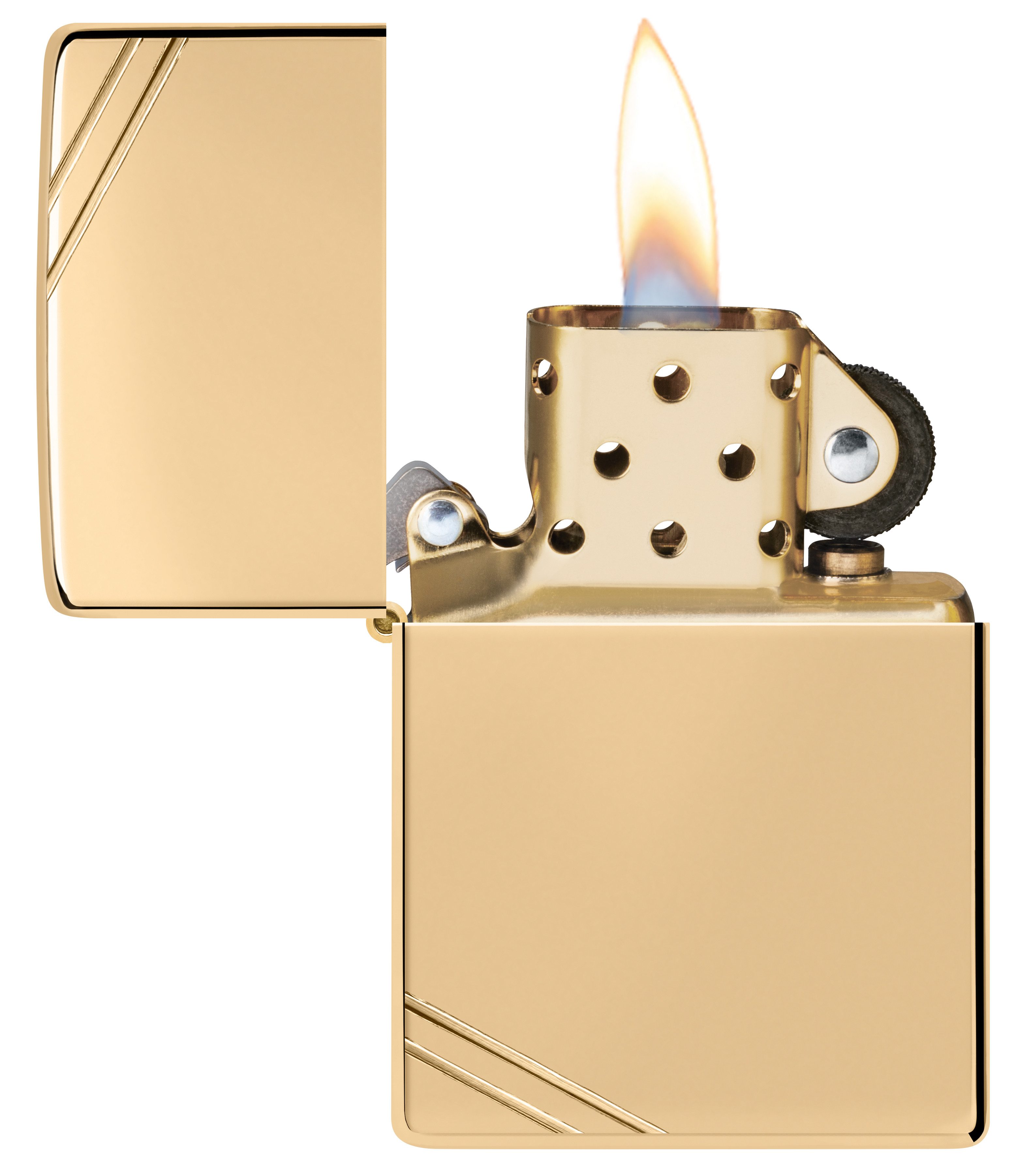 Zippo Feuerzeuge Zippo Sturmfeuerzeug - Base Model - Nachfüllbar Windfest Geschenkbox