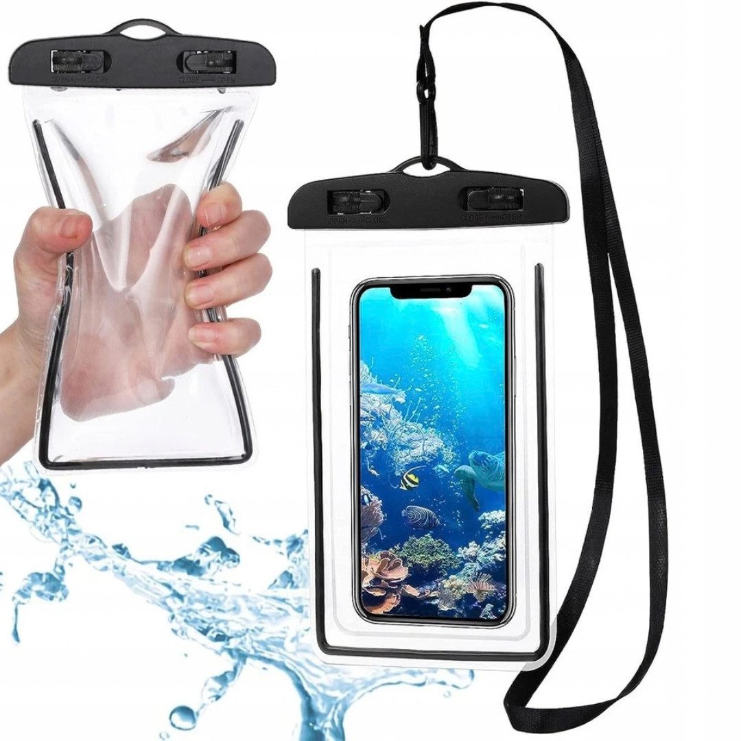 VERK GROUP Smartphone-Hülle Unterwasser Handyhülle Wasserdicht bis 6,5 Zoll mit Umhängeband