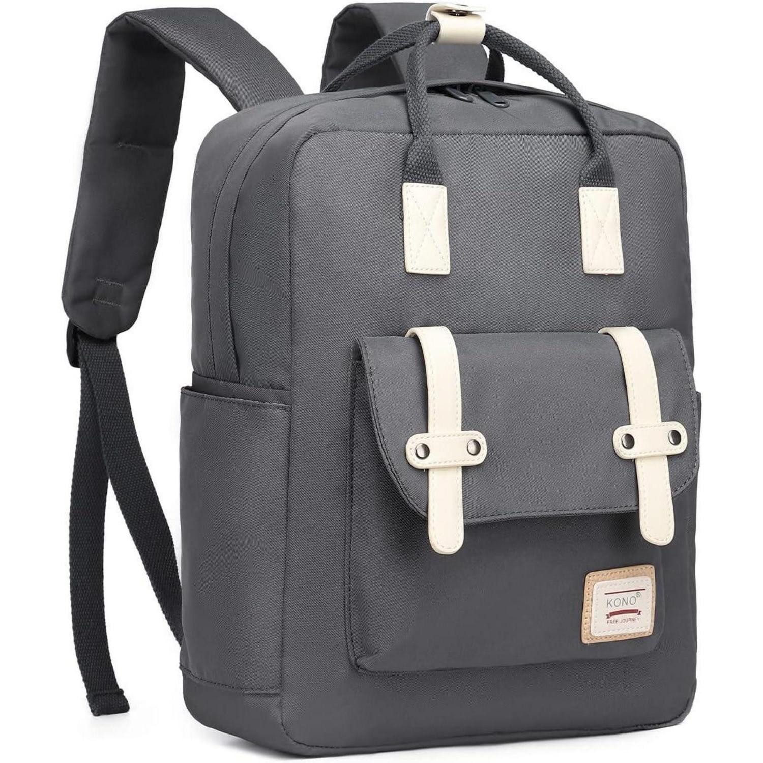 LuxusKollektion Schulrucksack Schulrucksack Unisex College Reise Business 13 Zoll Laptop Grau