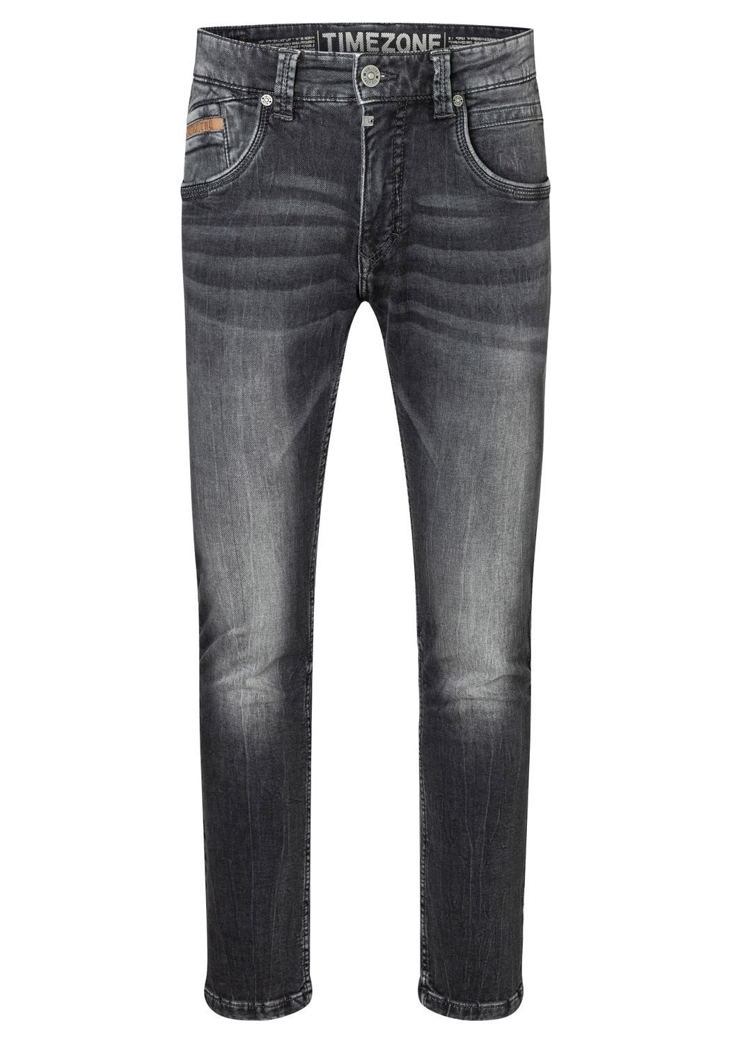 TIMEZONE Herren Jeans Slim EdwardTZ - Slim Fit - Schwarz - Black Scrub Wash günstig online kaufen