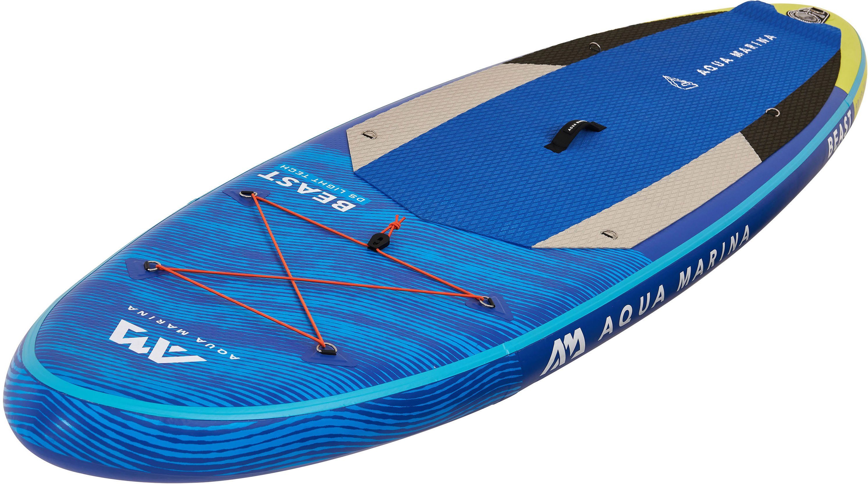 Paddel, tlg., SUP-Board mit Aqua Inflatable und Stand-Up, (Set, Transportrucksack) Pumpe Marina 6 Beast