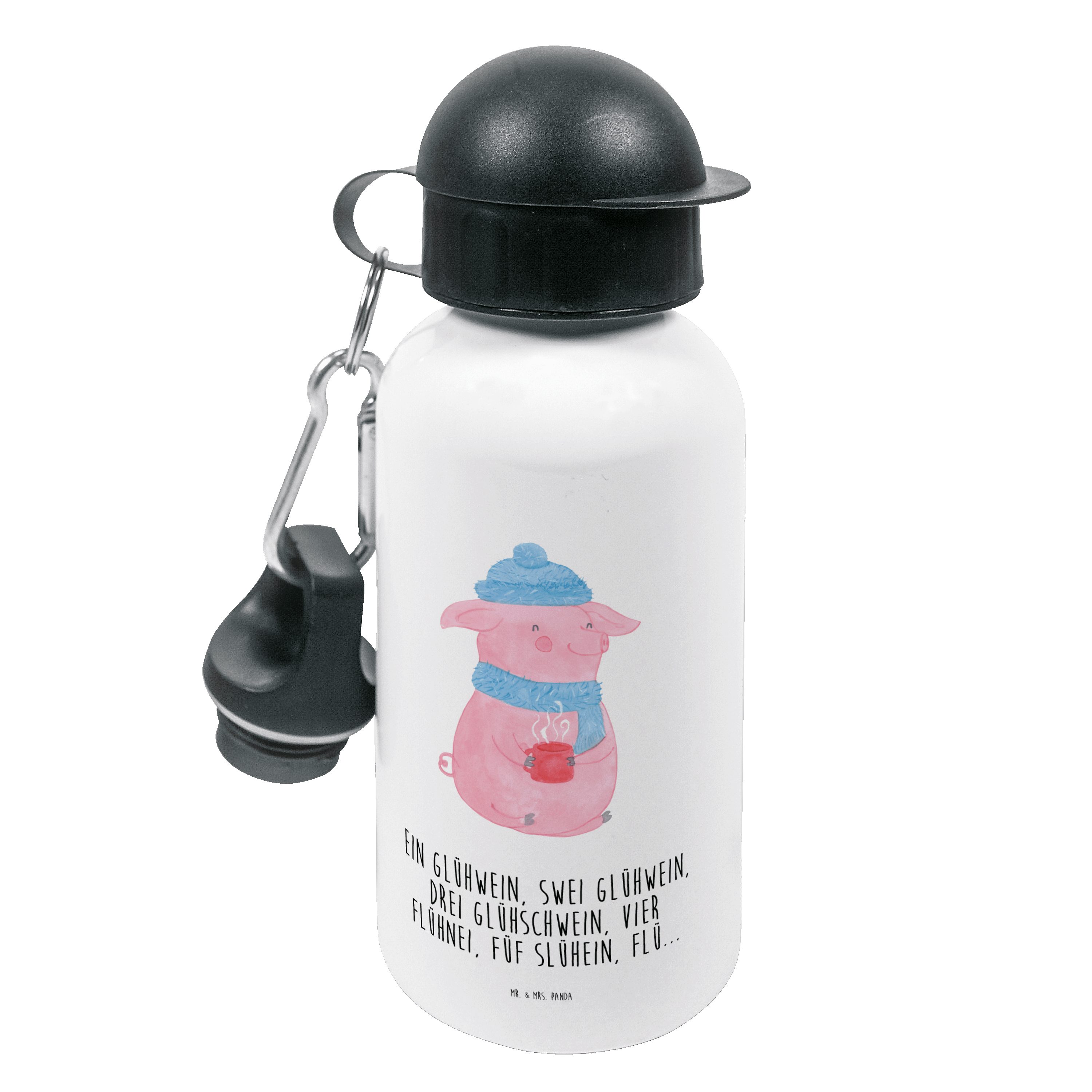 Mr. & Mrs. Panda Trinkflasche Lallelndes Glühschwein - Weiß - Geschenk, Weihnachtsmarkt, Glühwein