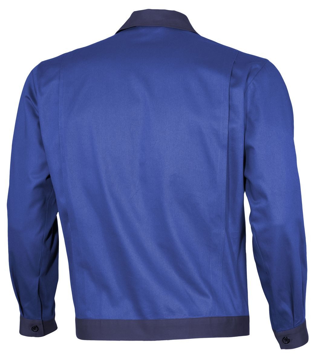 Qualitex Workwear Arbeitsjacke basic Werkstattjacke (2-farbig) BW 240 - faserverstätkte Baumwolle (1-St) Bundjacke mit 5 Taschen - Strapazierfähig - Pflegeleicht - Waschbar