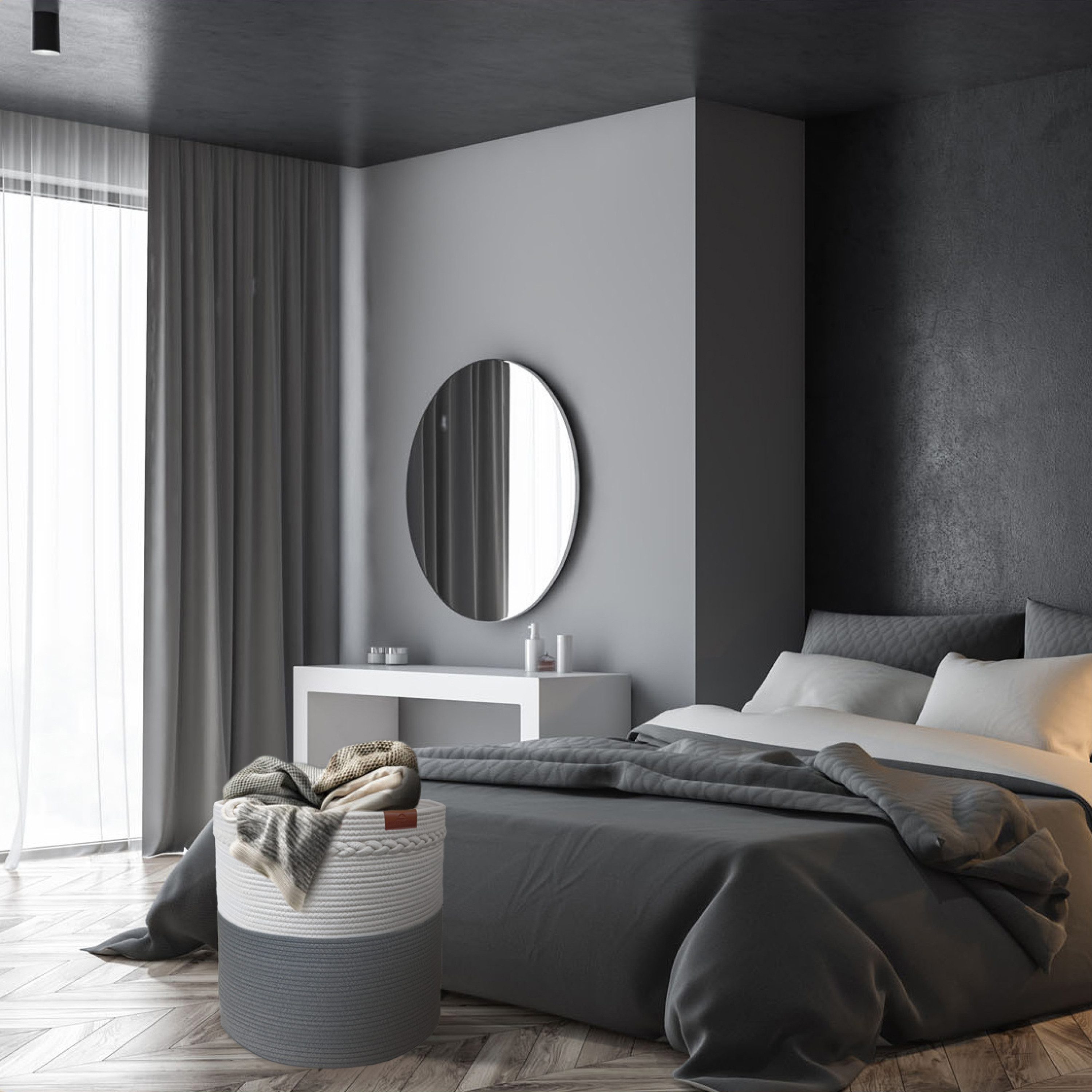 WIESEN.design Wäschekorb KNUT, Wäschekorb geflochten aus Baumwolle, faltbar günstig online kaufen