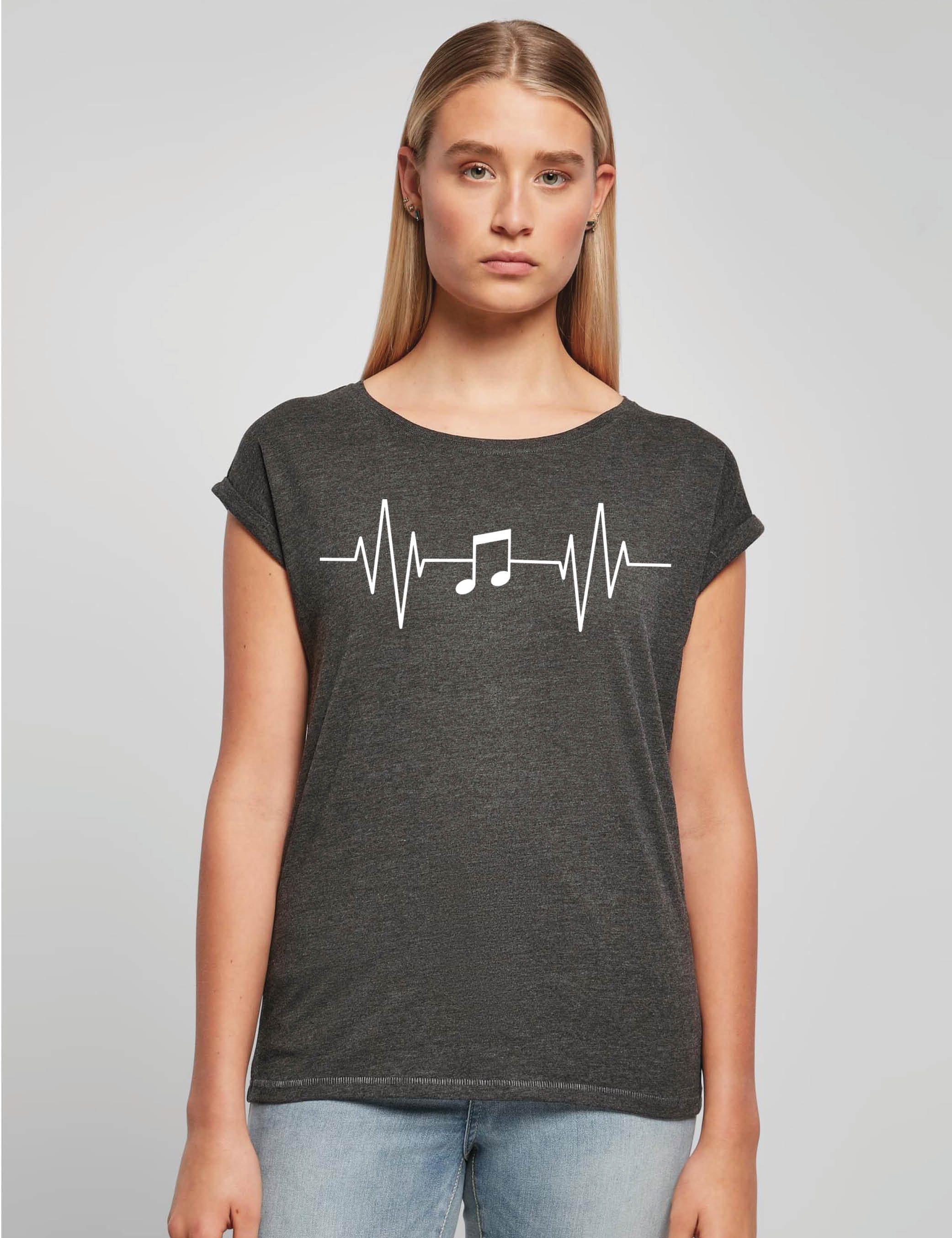 Youth Designz Print-Shirt "Heartbeat Music" Damen günstig online kaufen