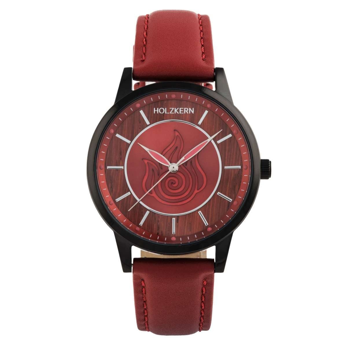 Holzkern Quarzuhr 9010631023881, Unisex Avatar™ Fire Nation Padouk/Rot