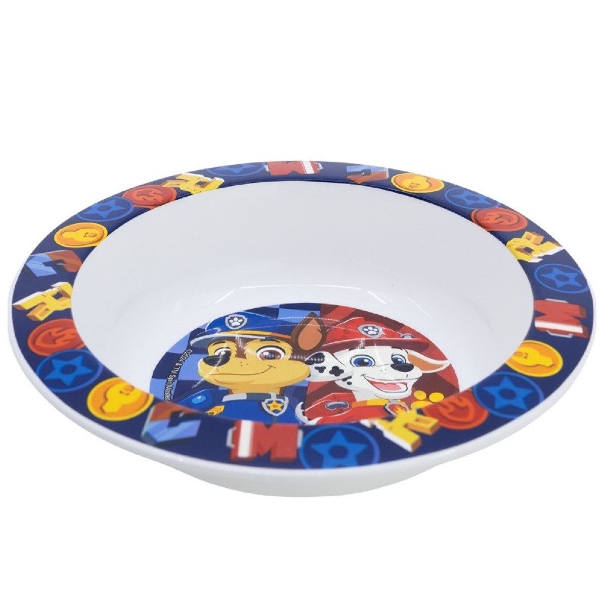 PAW PATROL Frühstücksteller Kindergeschirr ab 4 Jahren Schale für Kinder mikrowellengeeignet