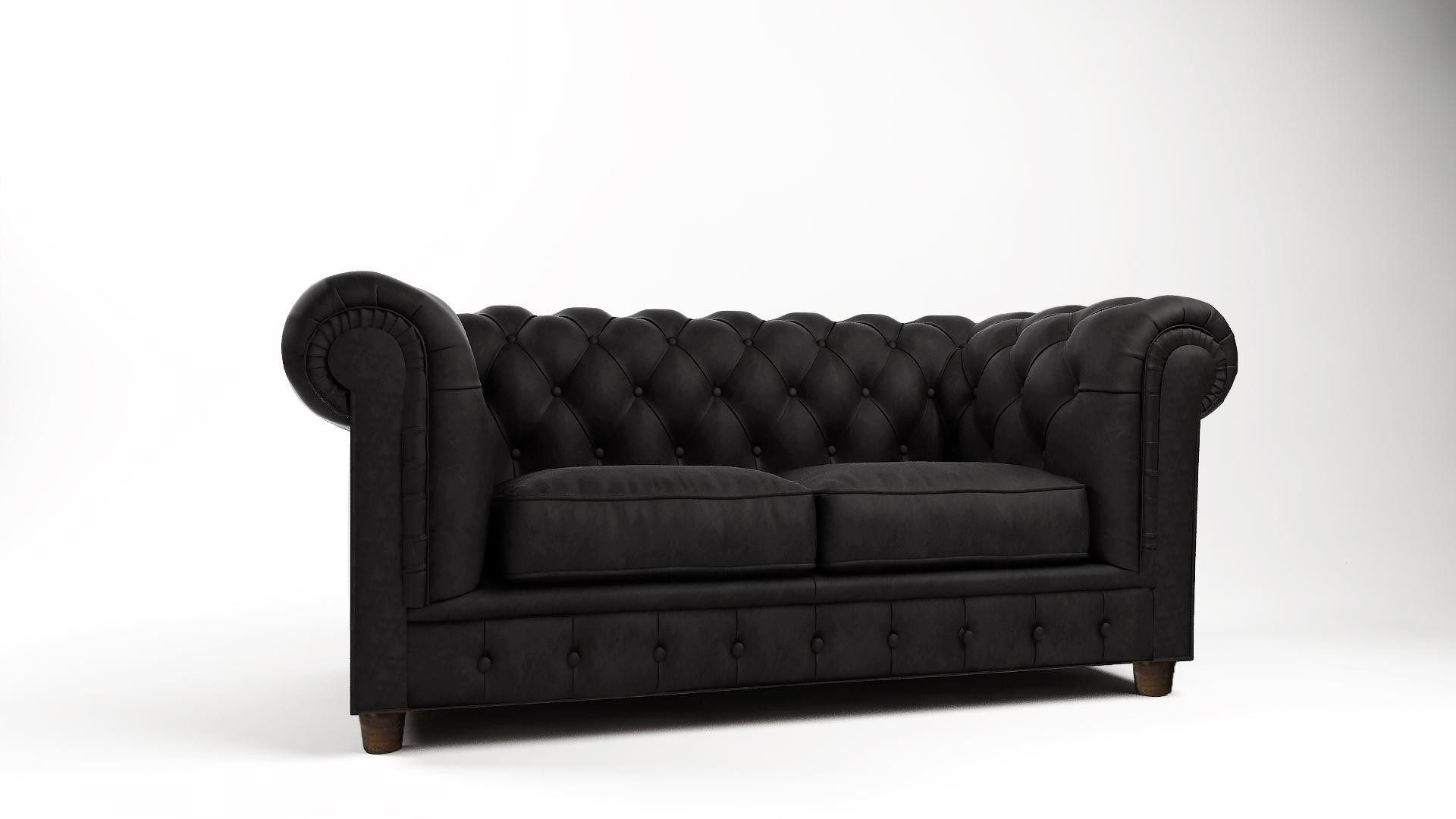 Xlmoebel Chesterfield-Sofa Elegantes Chesterfield-Sofa aus Leder mit handgearbeiteten Details, Hergestellt in Europa