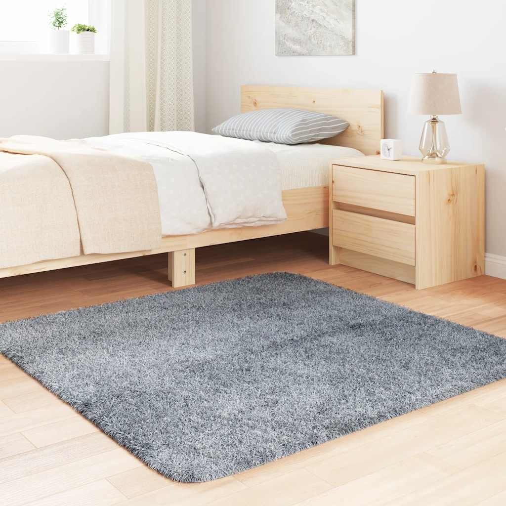 vidaXL Teppich Teppich Shaggy Hochflor NAVARRA Hellgrau 120x120 cm Polyeste günstig online kaufen