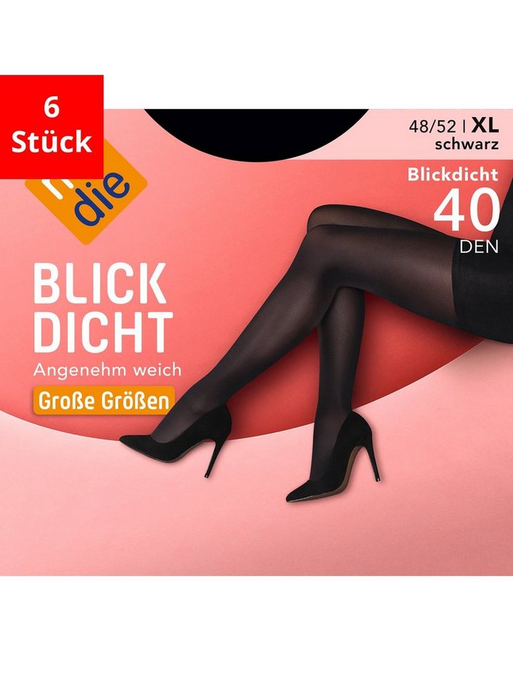 Die Blickdicht - Nur Im 6-Pack Feinstrumpfhose