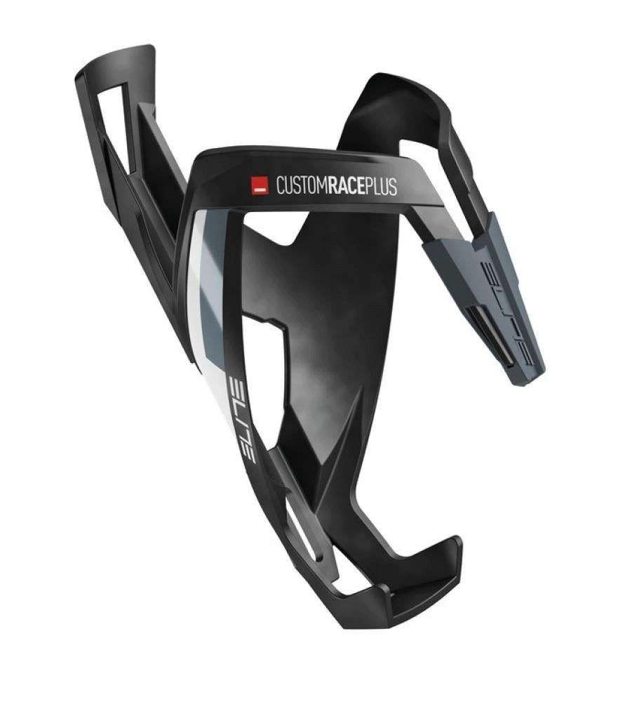 Elite Trinkflasche Elite Trinkflaschenhalter Custom Race Plus mattschwarz/weiß