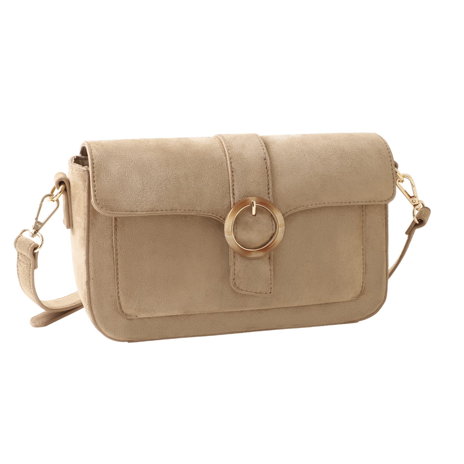 MARCO TOZZI Umhängetasche, Damen Schultertasche, Handtasche mit modischer Zierschnalle