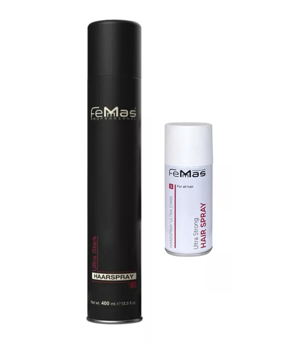 Femmas Premium Haarspray FemMas Haarspray Set Ultra Stark 400ml & 150ml