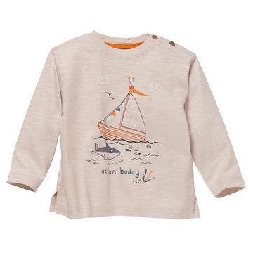 People Wear Organic Langarmshirt bedruckt mit "Segelboot" Motiv, aus Bio Baumwolle