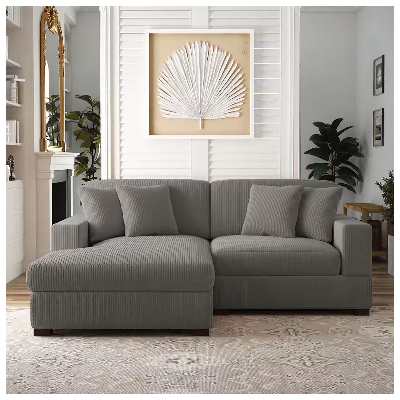 HTI-Living Sofa Couch mit Ottomane links günstig online kaufen