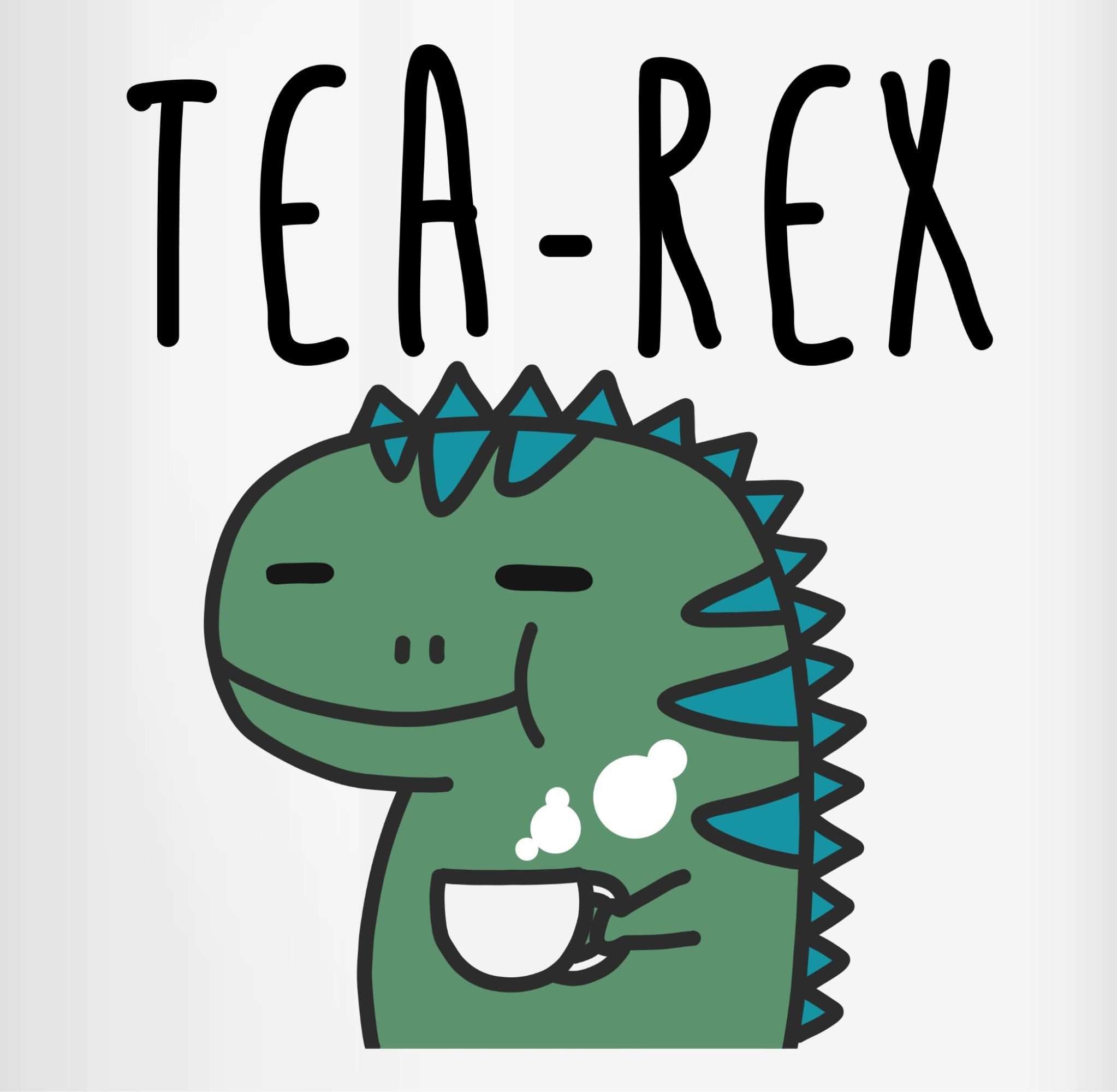 Shirtracer Tasse Statement Weiß 2 Tea-Rex, Sprüche Keramik