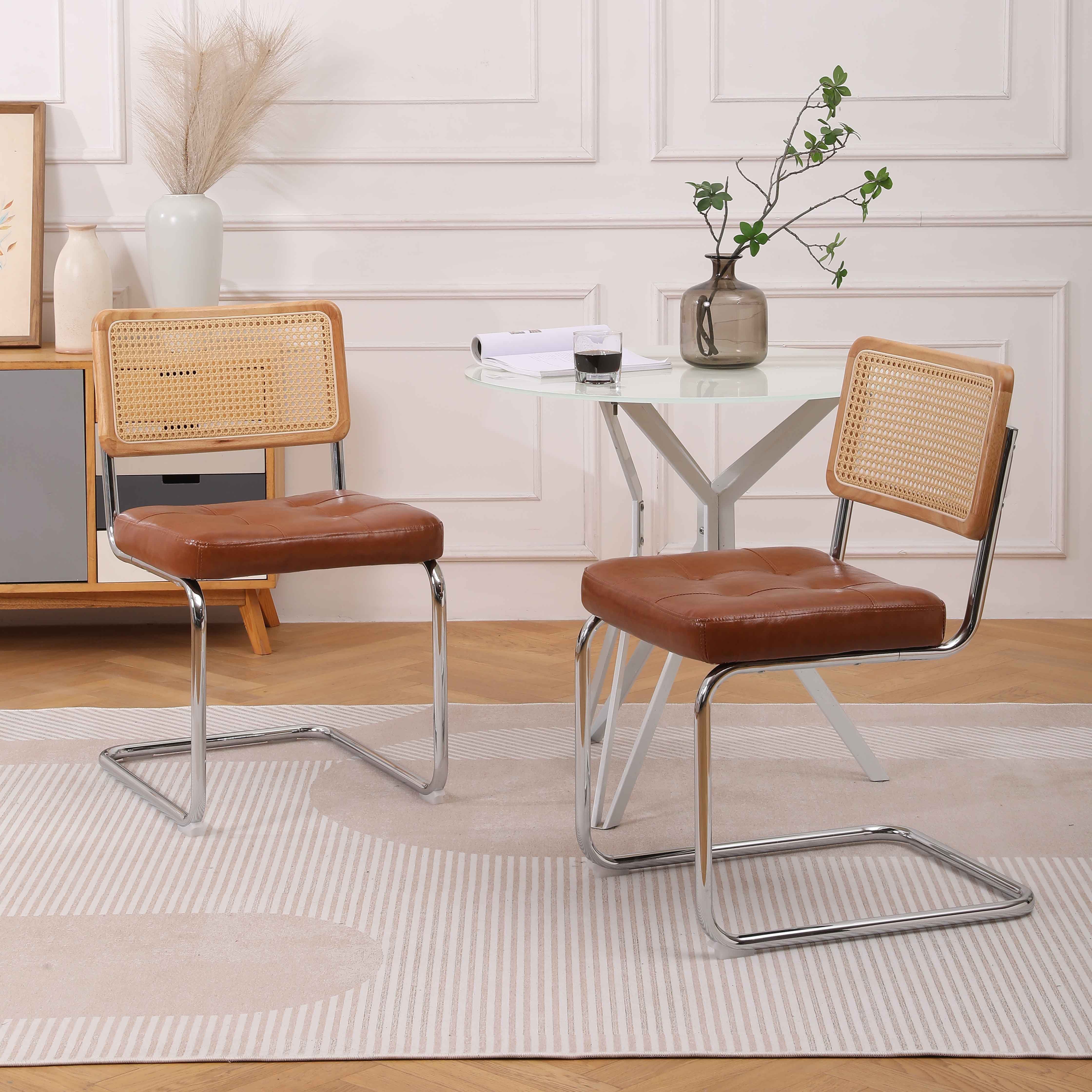 OKWISH Esszimmerstuhl Polsterstuhl Küchenstuhl (Akzentstühle Rattan günstig online kaufen
