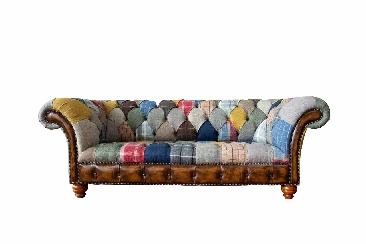 JVmoebel Sofa Bunte Luxus Chesterfield Sofa Couch Polster Couchen Sofas 3  Sitzer, Made in Europe