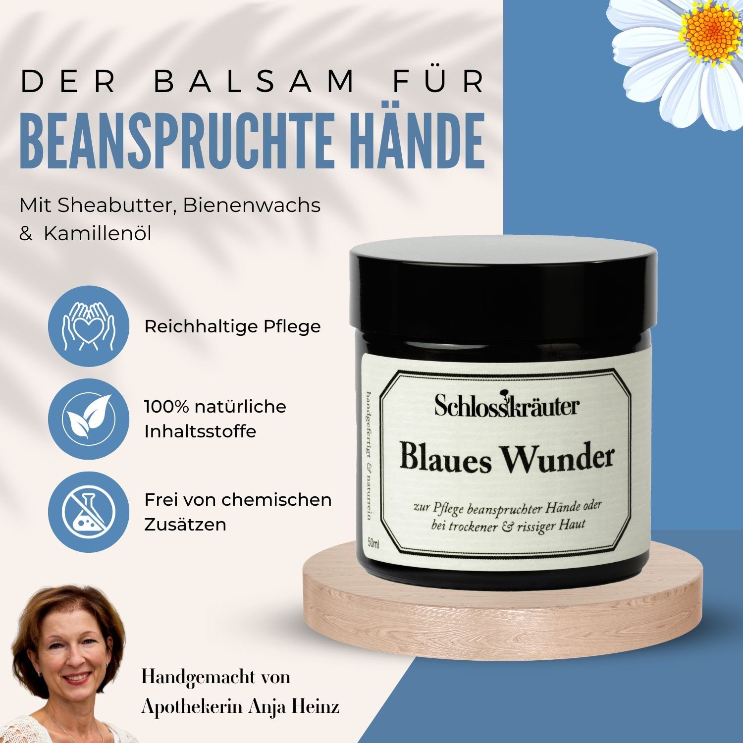 Schlosskräuter 50ml Wunder Handcreme Blaues