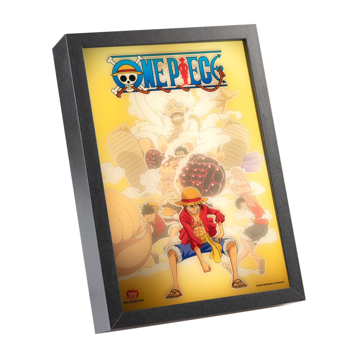 Grupo Erik LED Dekolicht Netflix One Piece Kapitän Monkey D. Luffy Rahmenlampe, LED fest integriert, warm, neutral, kalt