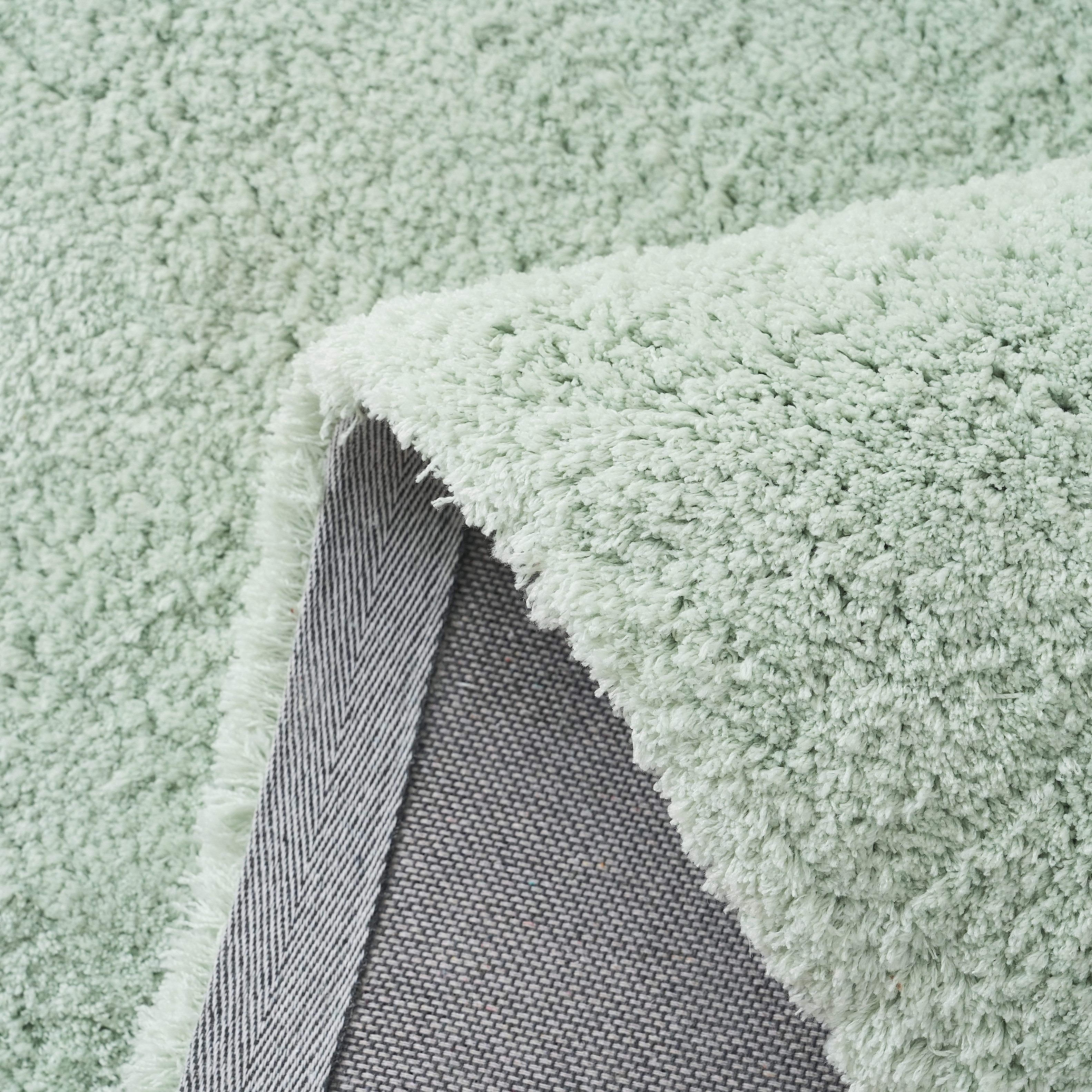 OTTO home Hochflor-Bettumrandung Microfaser Teppich Magong, besonders weich, sehr feiner Flor, Höhe 25 mm, (3-tlg), uni, einfarbiger Bettvorleger, Läufer-Set, Schlafzimmer, Kinderzimmer