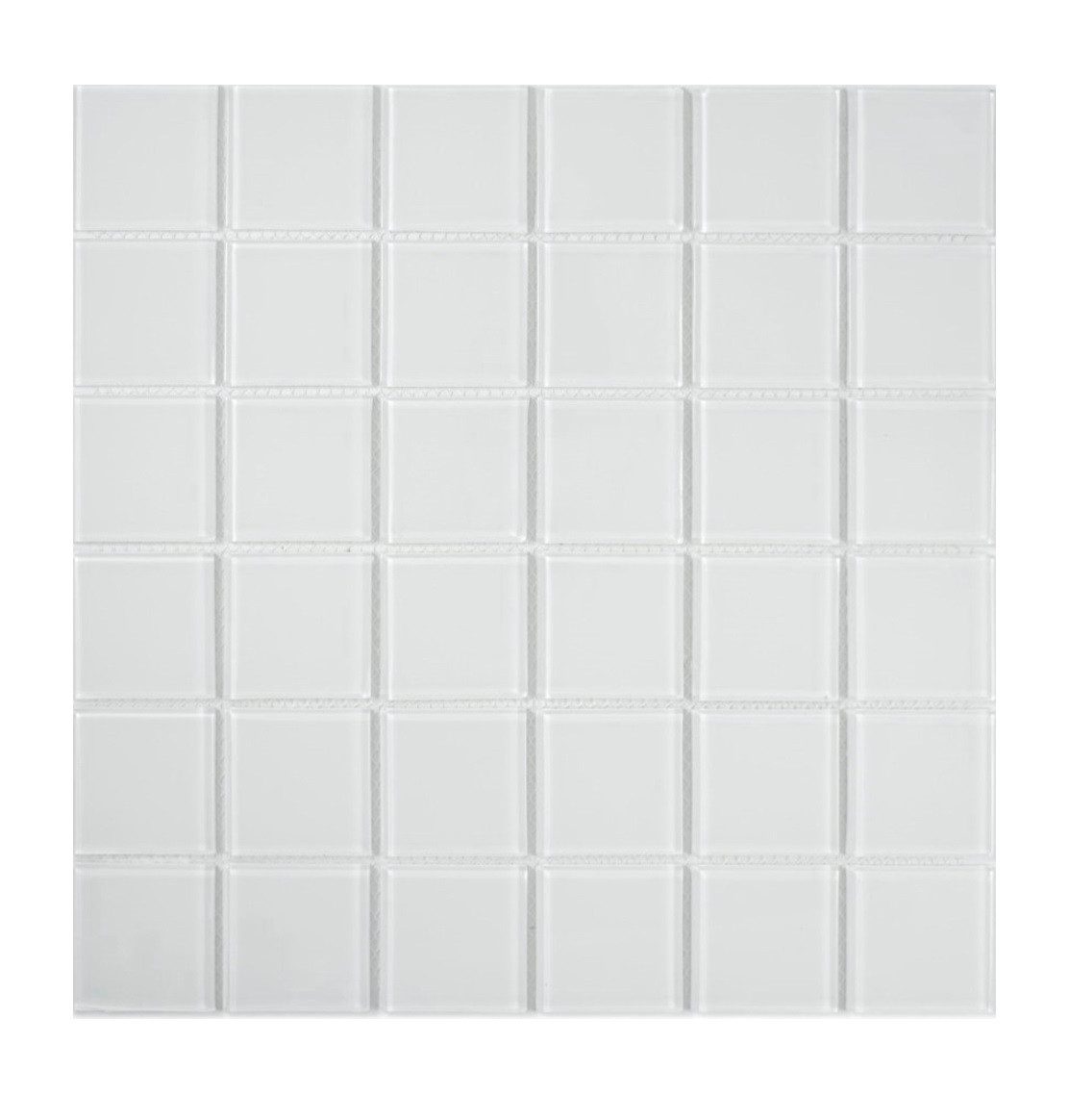 Mosani Mosaikfliesen Mosaikfliese Glasmosaik superweiss BAD WC Küche WAND Mosaikmatte