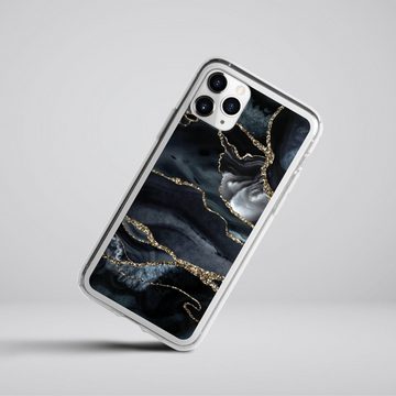 DeinDesign Handyhülle Glitzer Look Marmor Trends Dark marble gold Glitter look, Apple iPhone 11 Pro Silikon Hülle Bumper Case Handy Schutzhülle