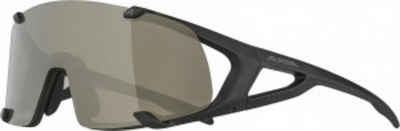 Alpina Fahrradbrille Sonnenbrille Alpina Hawkeye Q-Lite Rahmen sw matt,Glas si,verspiegelt