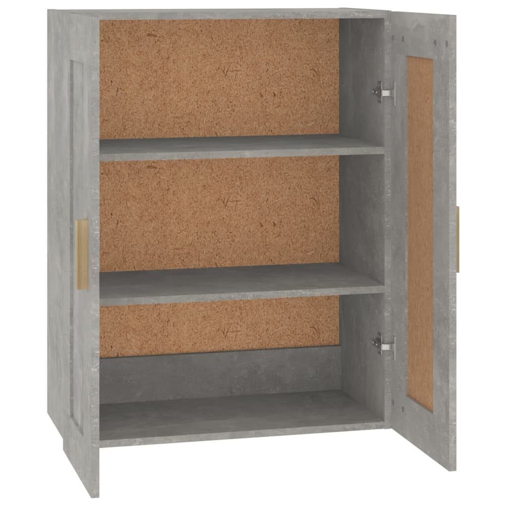 furnicato Wandregal Wandschrank Betongrau 69,5x32,5x90 Holzwerkstoff cm