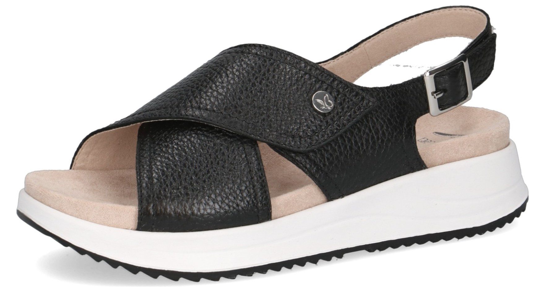 Caprice 9-28707-46 003 Black Deer Sandale