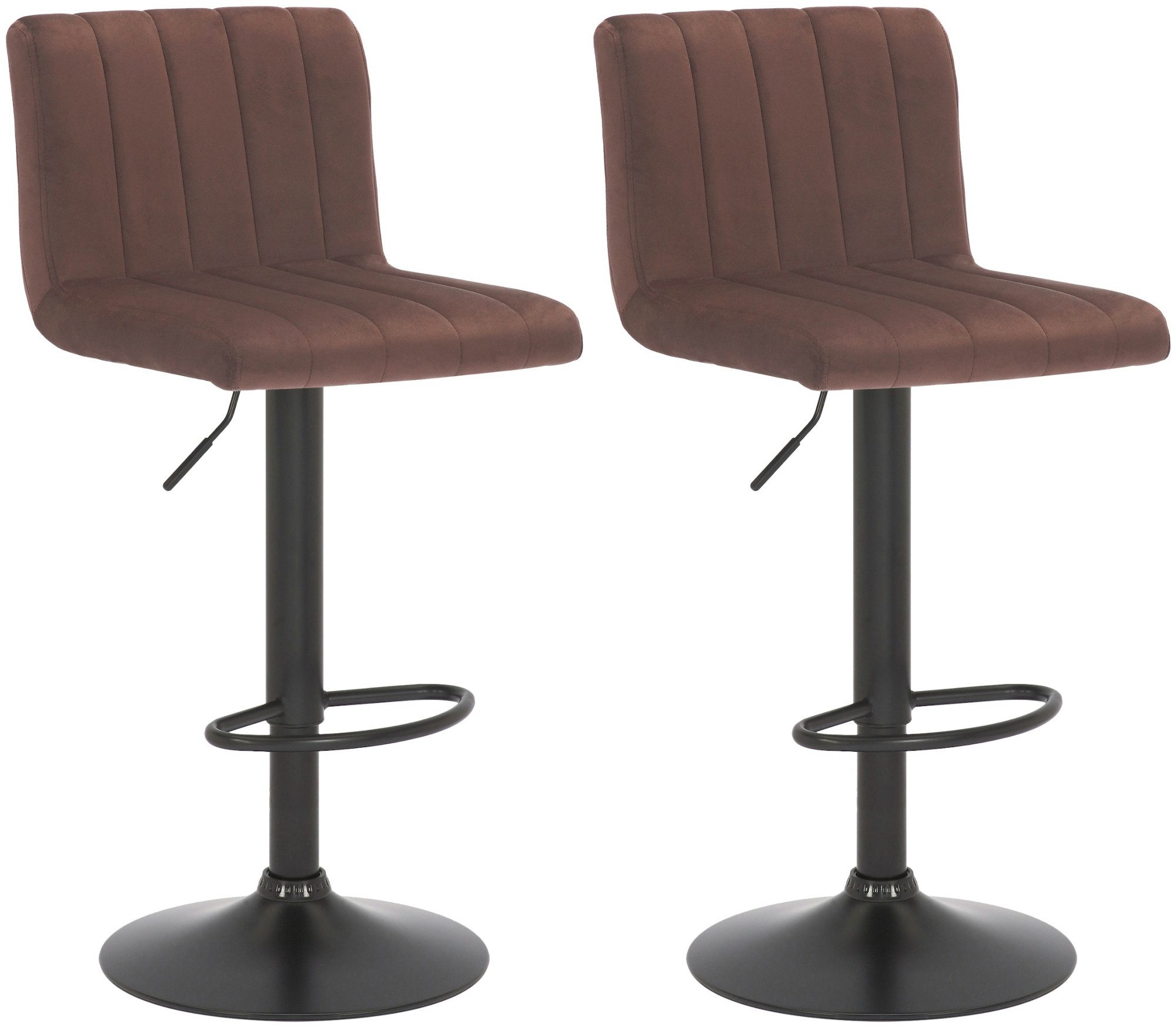 CLP Barhocker Jamie (2er Set, 2 St., 2er), Samt-Bezug, höhenverstellbar, dr günstig online kaufen