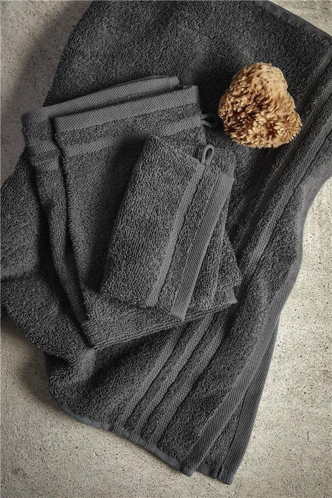 (1-St) cm, 70x140 Anthrazit Basics - Handtuch Baumwolle Duschtuch Bath Byrklund