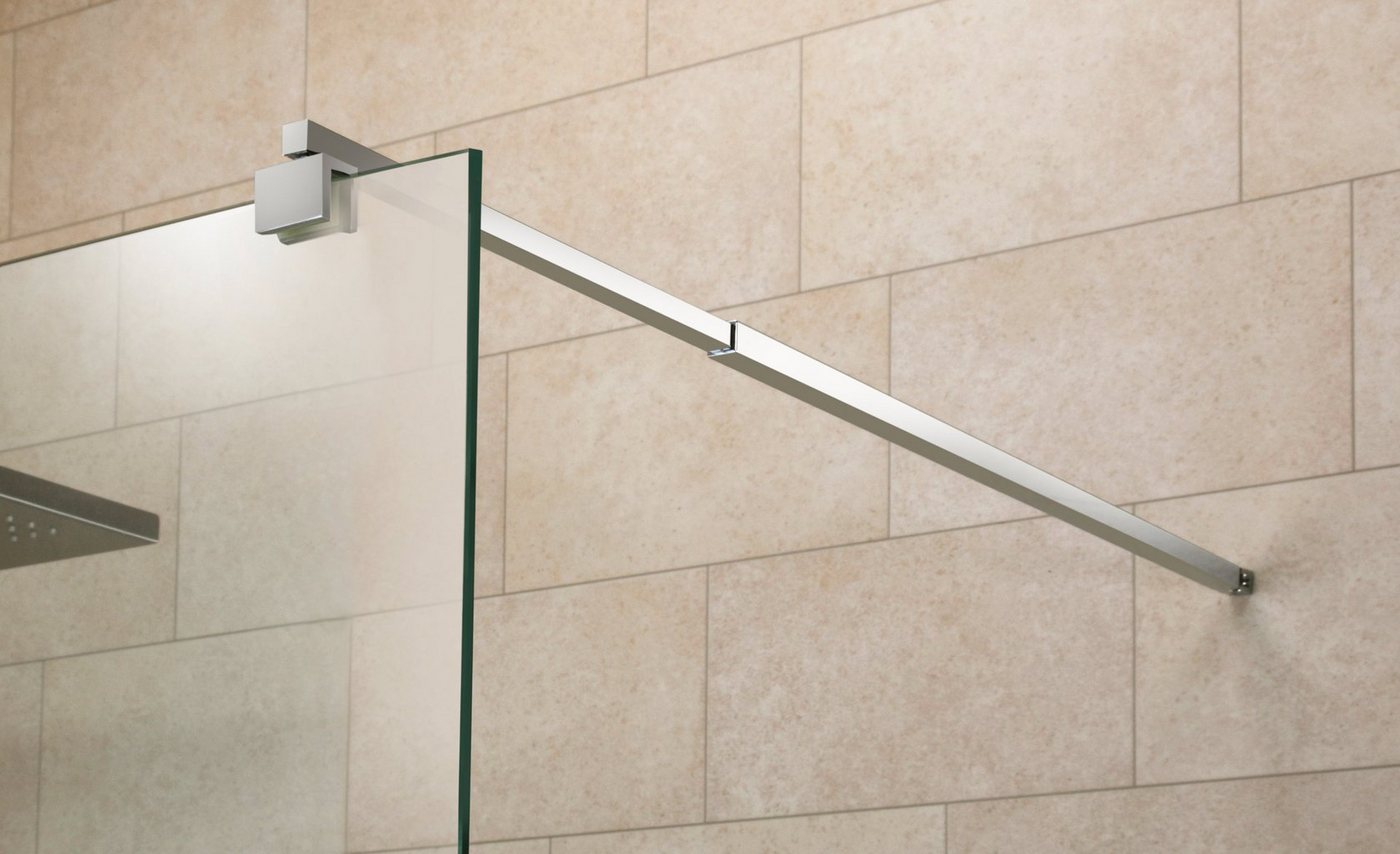 Thumbnail - welltime Walk-in-Dusche Tropea light, Einscheibensicherheitsglas, Inklusive verstellbarem Wandarm