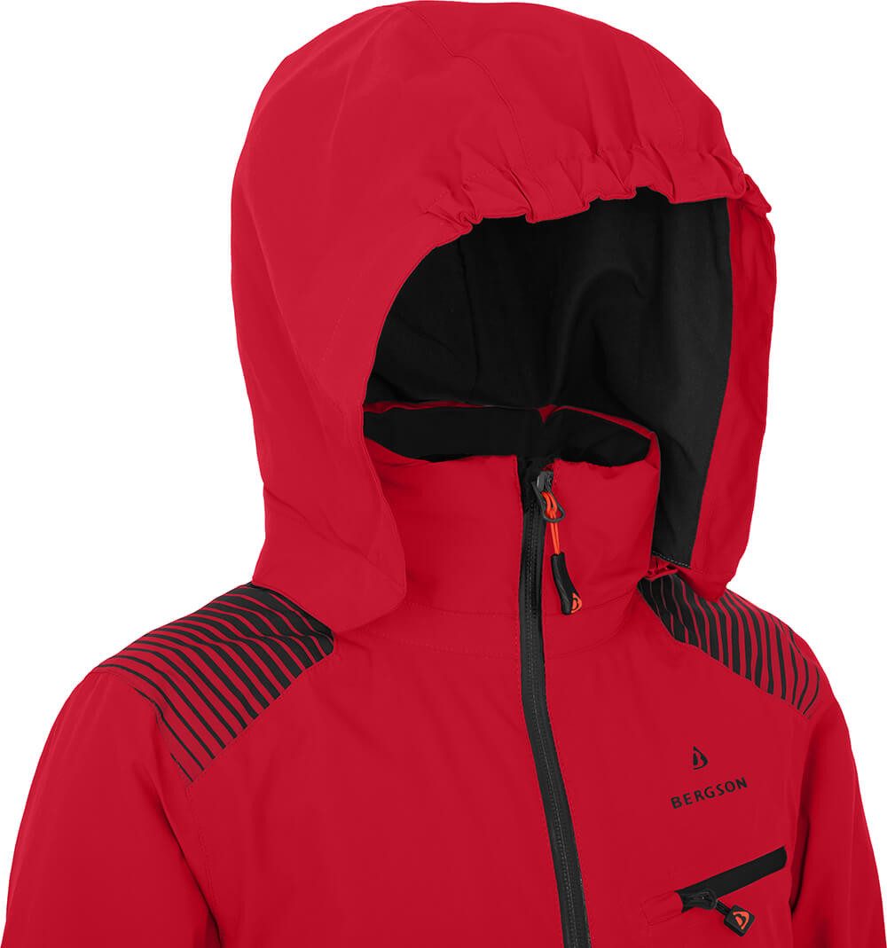 Bergson Skijacke VEIKO Kinder Skijacke, warm, funktional und stylisch, Normalgrößen, China r