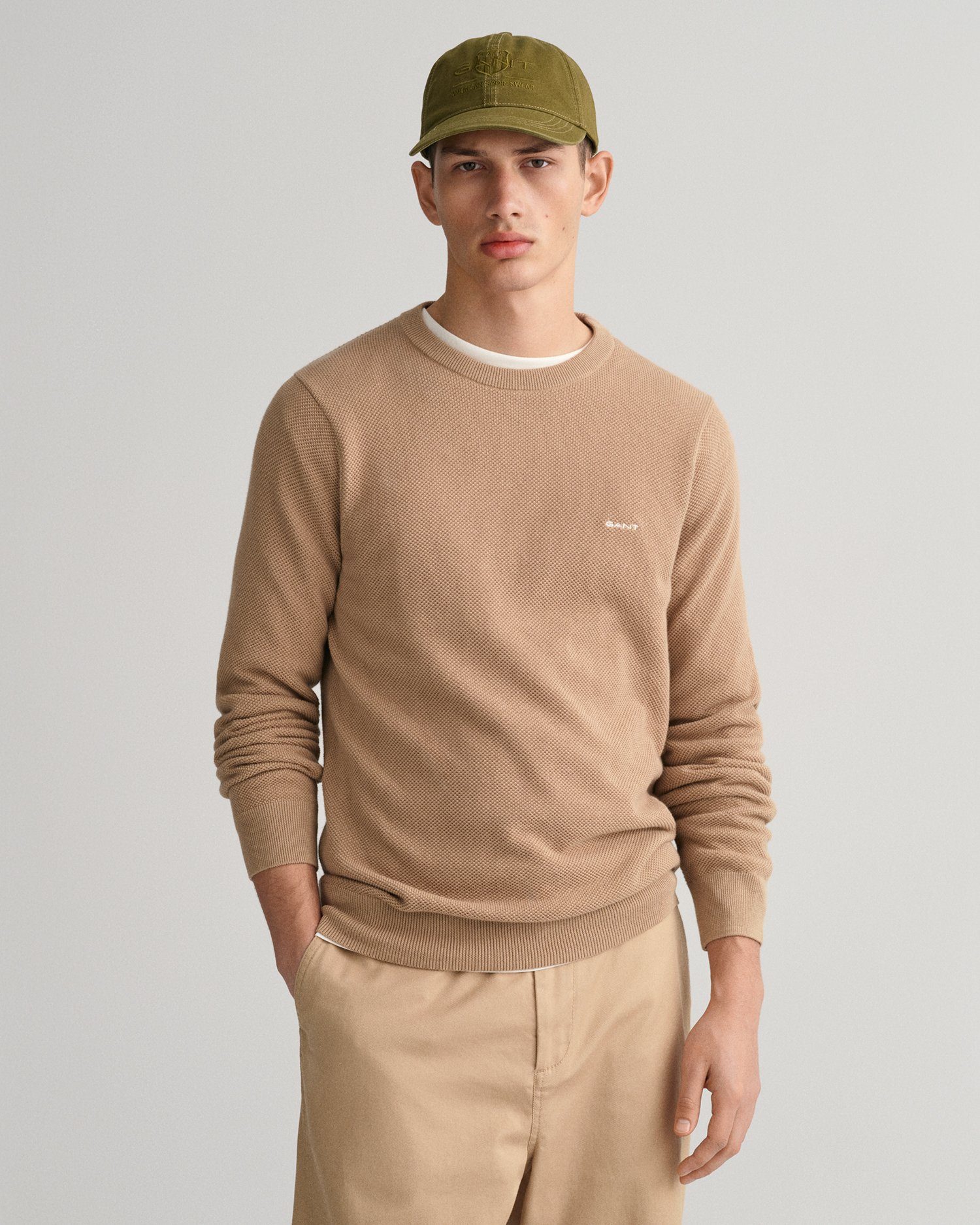 Rundhalspullover COTTON PIQUE C-NECK