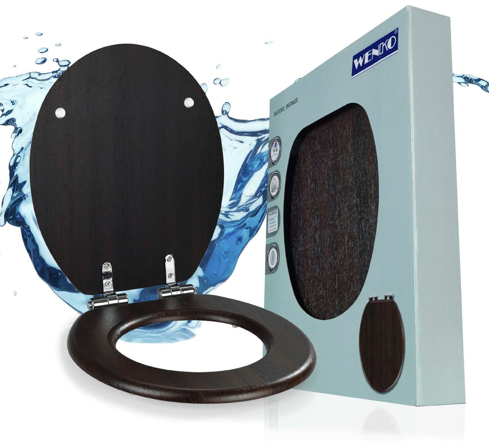 WENKO WC-Sitz Wenge, Mit Absenkautomatik