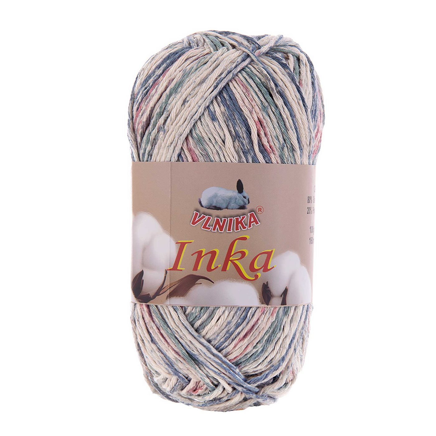 Thumbnail - VLNIKA 5 x 100g Inka mehrfarbig Farbverlaufgarn Baumwolle Häkeln Stricken Häkelwolle, 160 m (Sparpaket), 46 multicolor 3