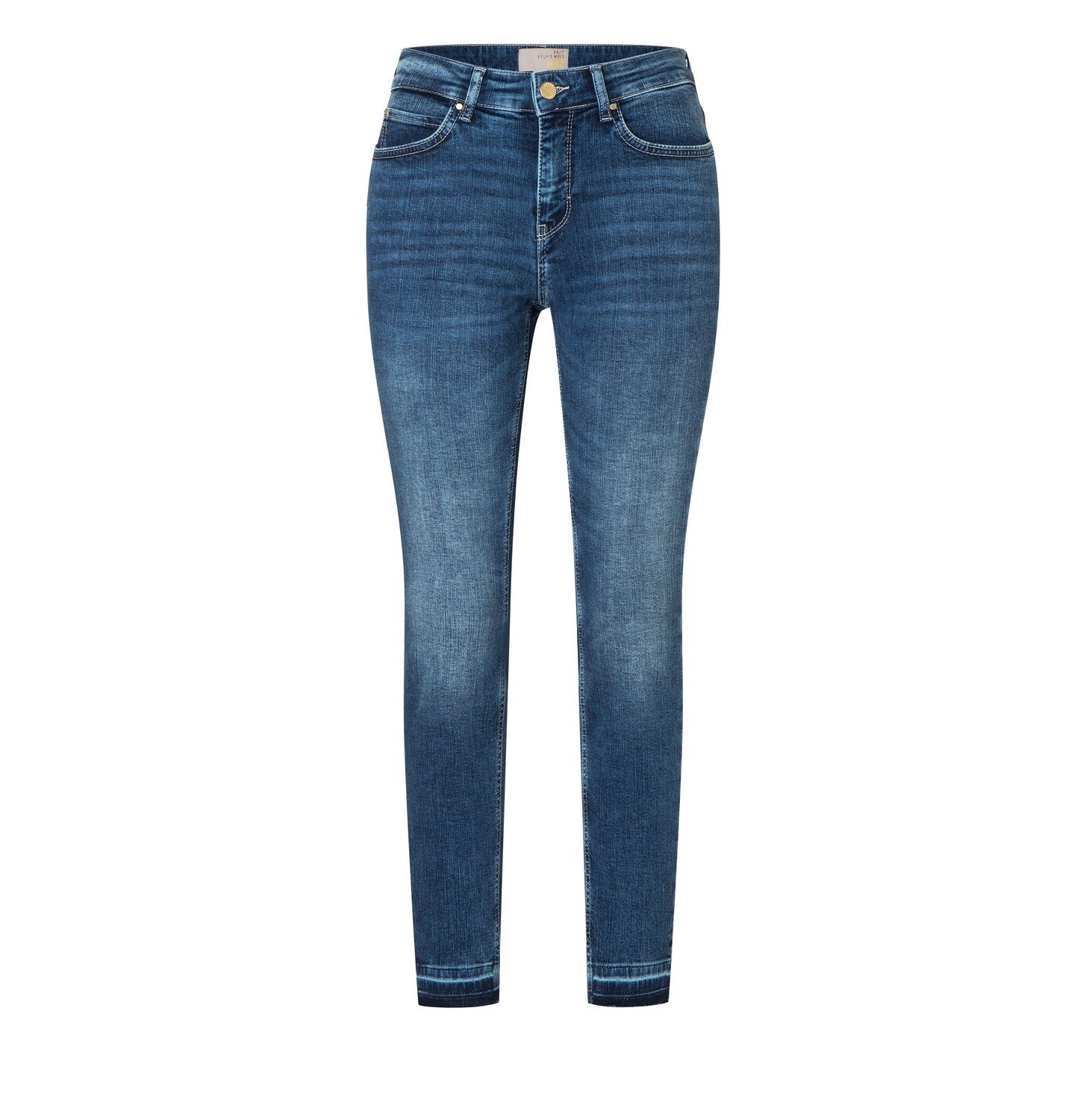 Regular-fit-Jeans MAC SKINNY, DREAM open hem authentic blue