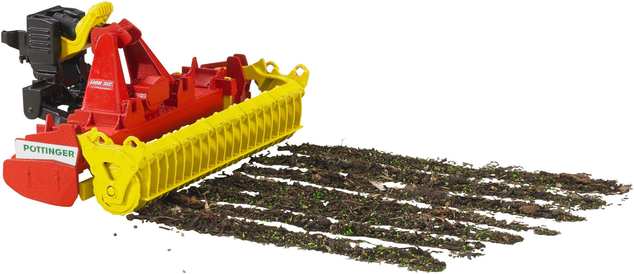 Bruder® Spielzeug-Landmaschine Pöttinger Kreiselegge Lion 3002 20 cm (02346), Made in Europe