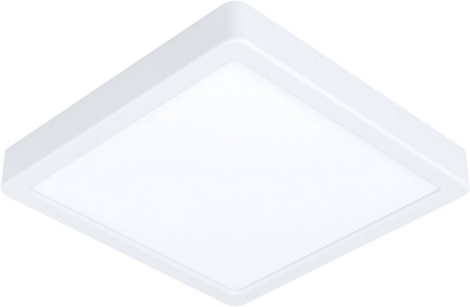 EGLO Deckenleuchte FUEVA-Z, LED fest integriert, warmweiß - kaltweiß, LED  Bad-Deckenlampe, L x B 21 cm, dimmbar, Aufbauleuchte weiß, IP44