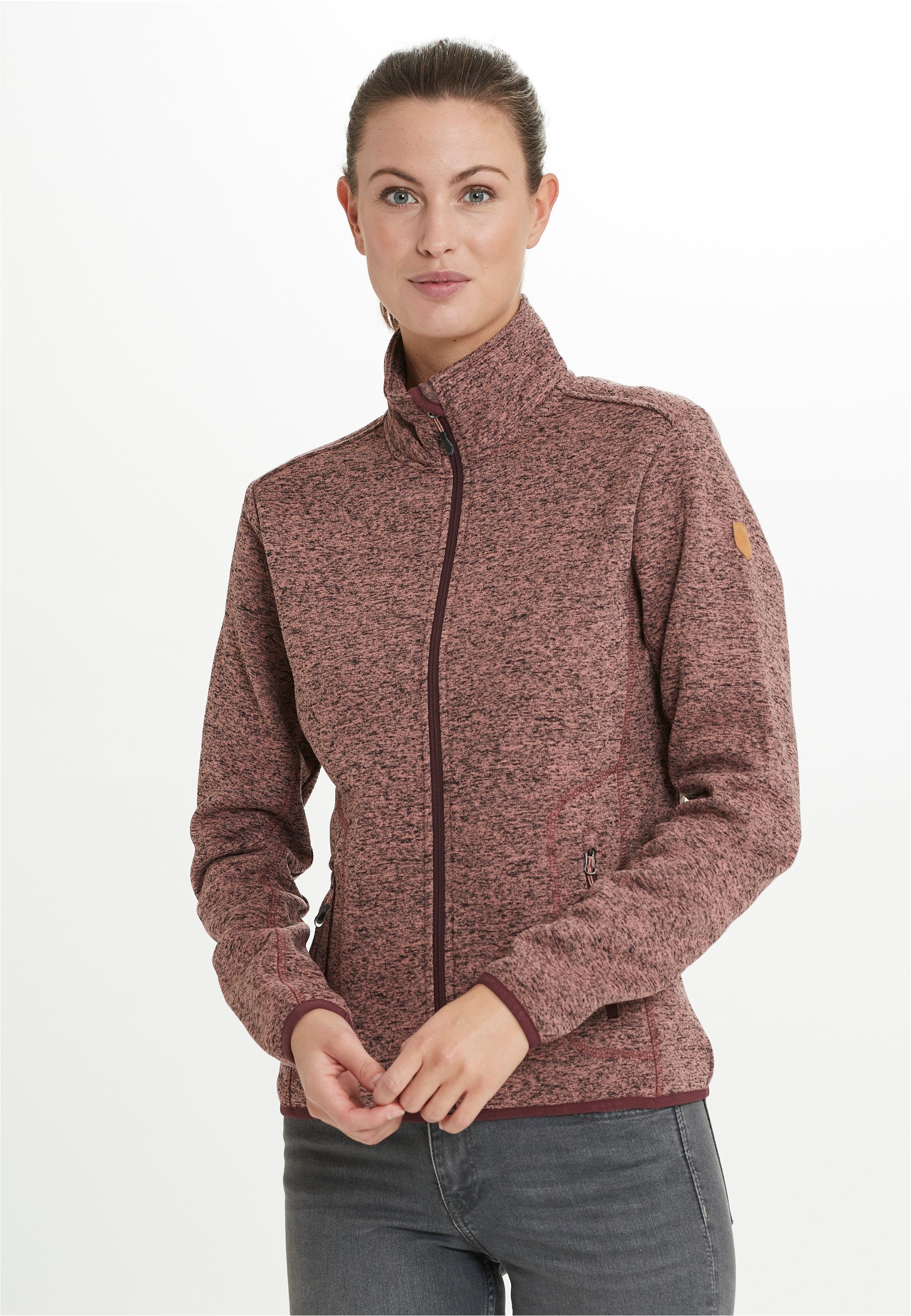 rostbraun Fleecejacke WHISTLER schnell aus SAMANI Funktionsmaterial trocknendem