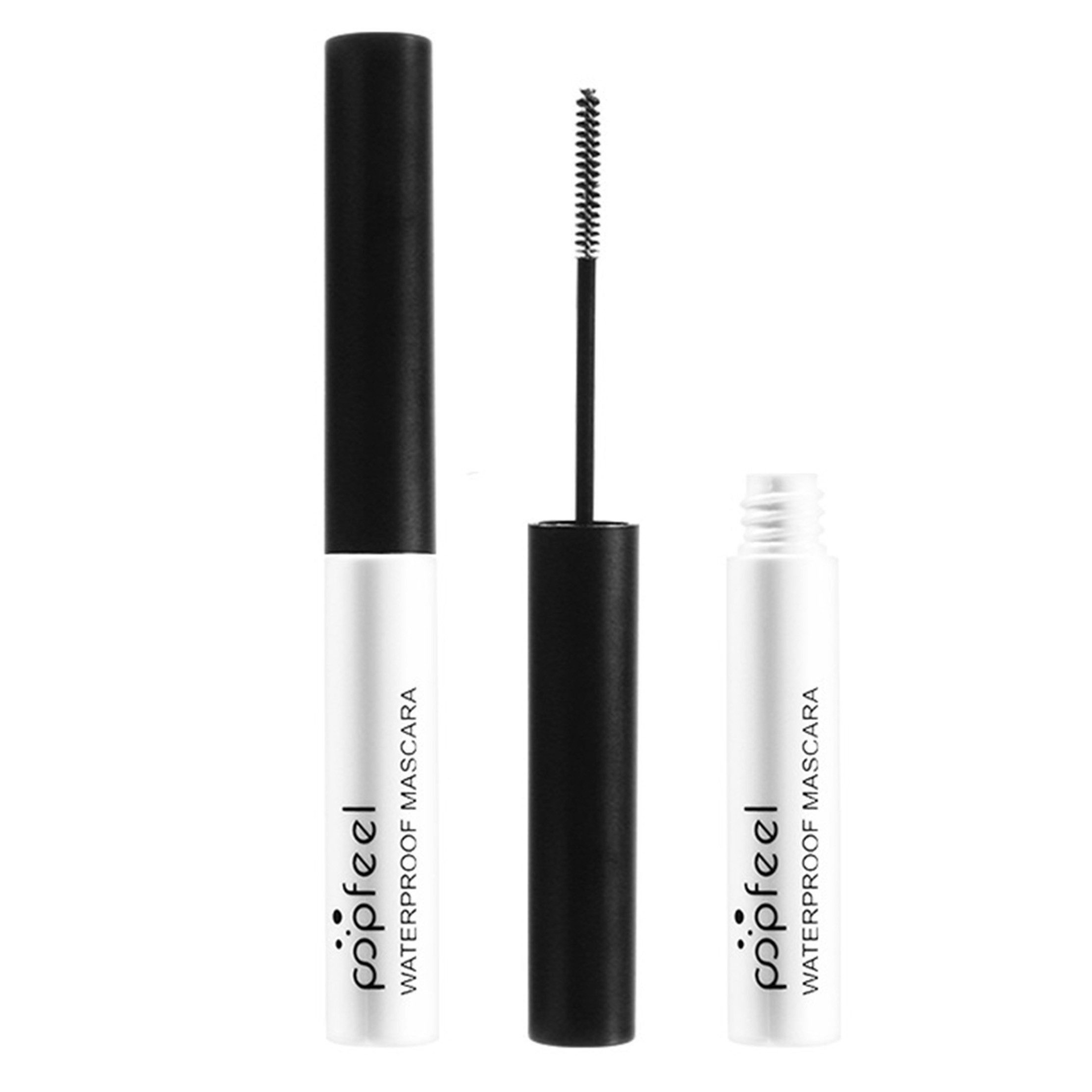 KINSI Mascara Ultrafeine Mascara für maximale Wimpernlänge & Volumen, 2-tlg., Smudge-Proof Formel mit Bürstchen für Anfänger