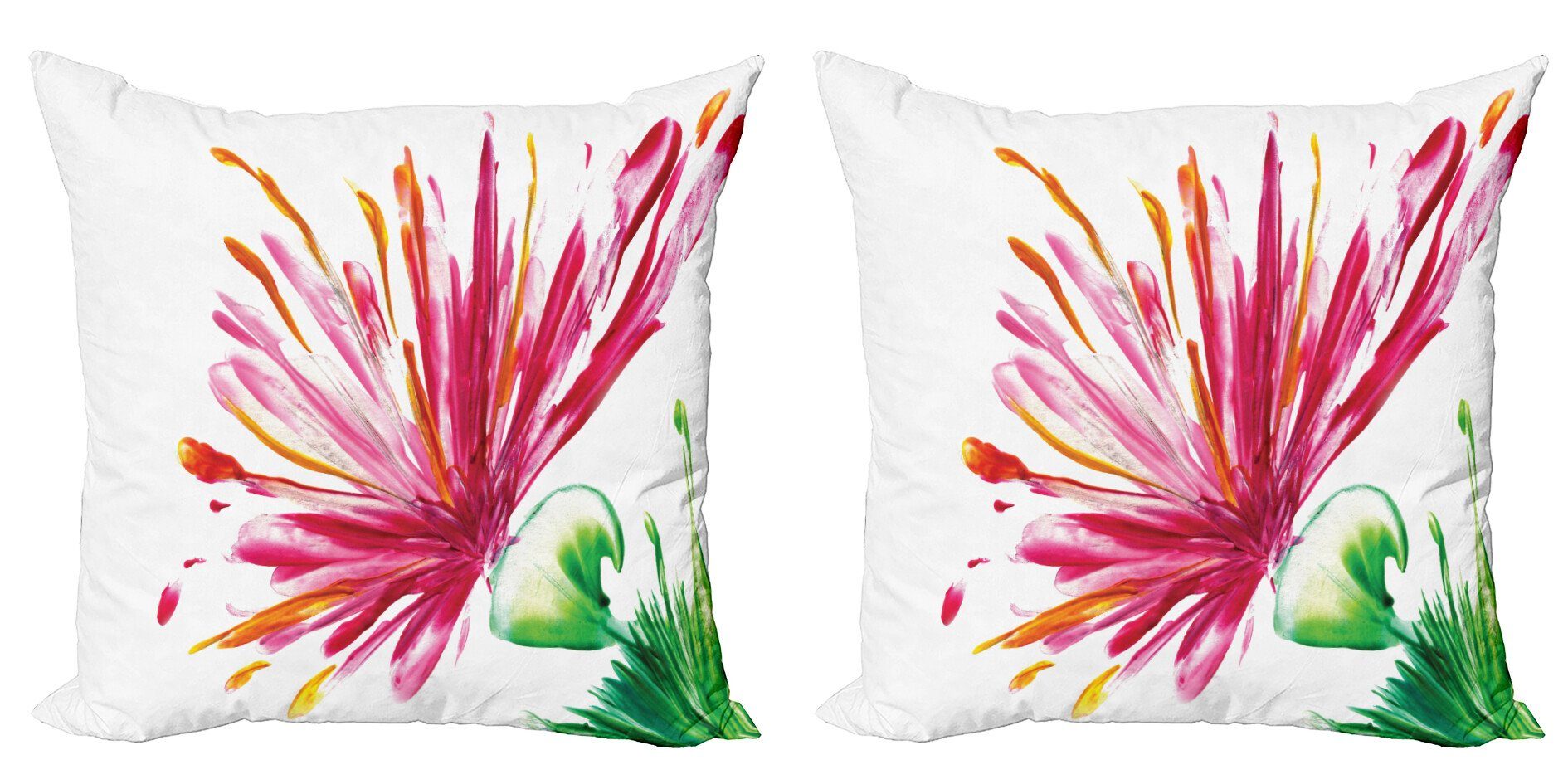 Petals Abakuhaus Rosa Accent (2 Doppelseitiger Blooming Modern Stück), Kissenbezüge Digitaldruck,