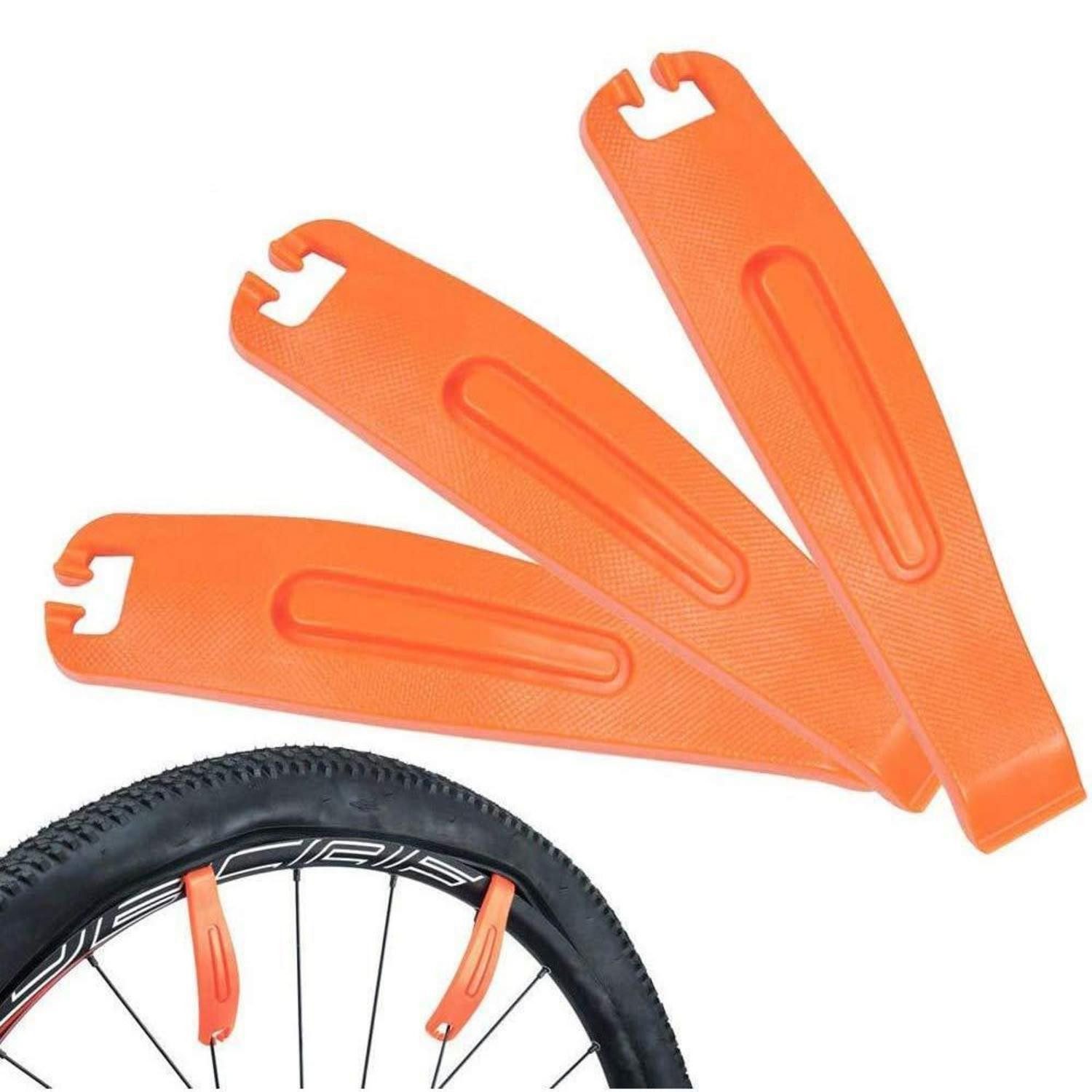 LuxusKollektion Fahrradreifenheber Fahrrad Reifenheber Nylon 3 Stück Orange
