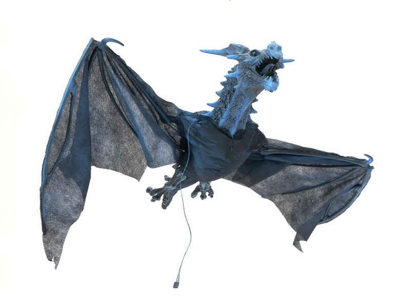 SATISFIRE Dekofigur »FLYING DRAGON - animierte Halloween Dekoration, Licht, Geräusche - 120cm«