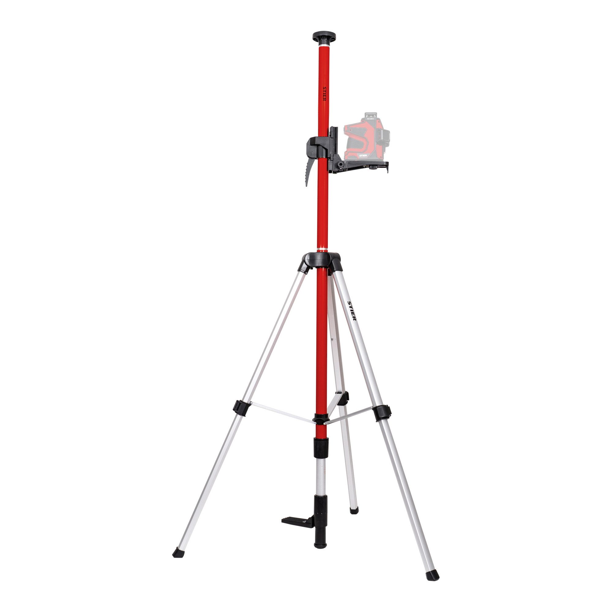 Stier Leitkegel-Teleskopstange STIER Teleskopstange für Kreuzlinienlaser 360 cm Lasermessgeräte Zubeh