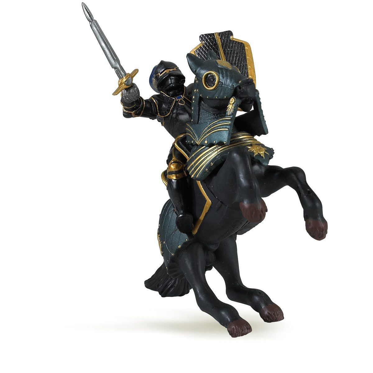 papo Spielfigur Spielfigur Ritter in Rüstung schwarz 8cm