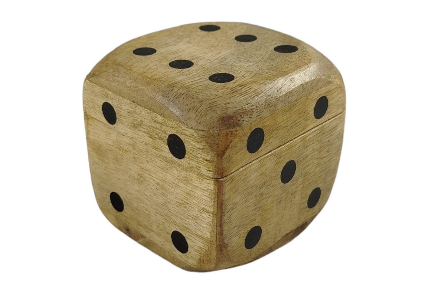 Thumbnail - FTWdesign Aufbewahrungsbox Würfel Aufbewahrungsbox Würfelbecher mit 5 Würfeln aus Mangoholz