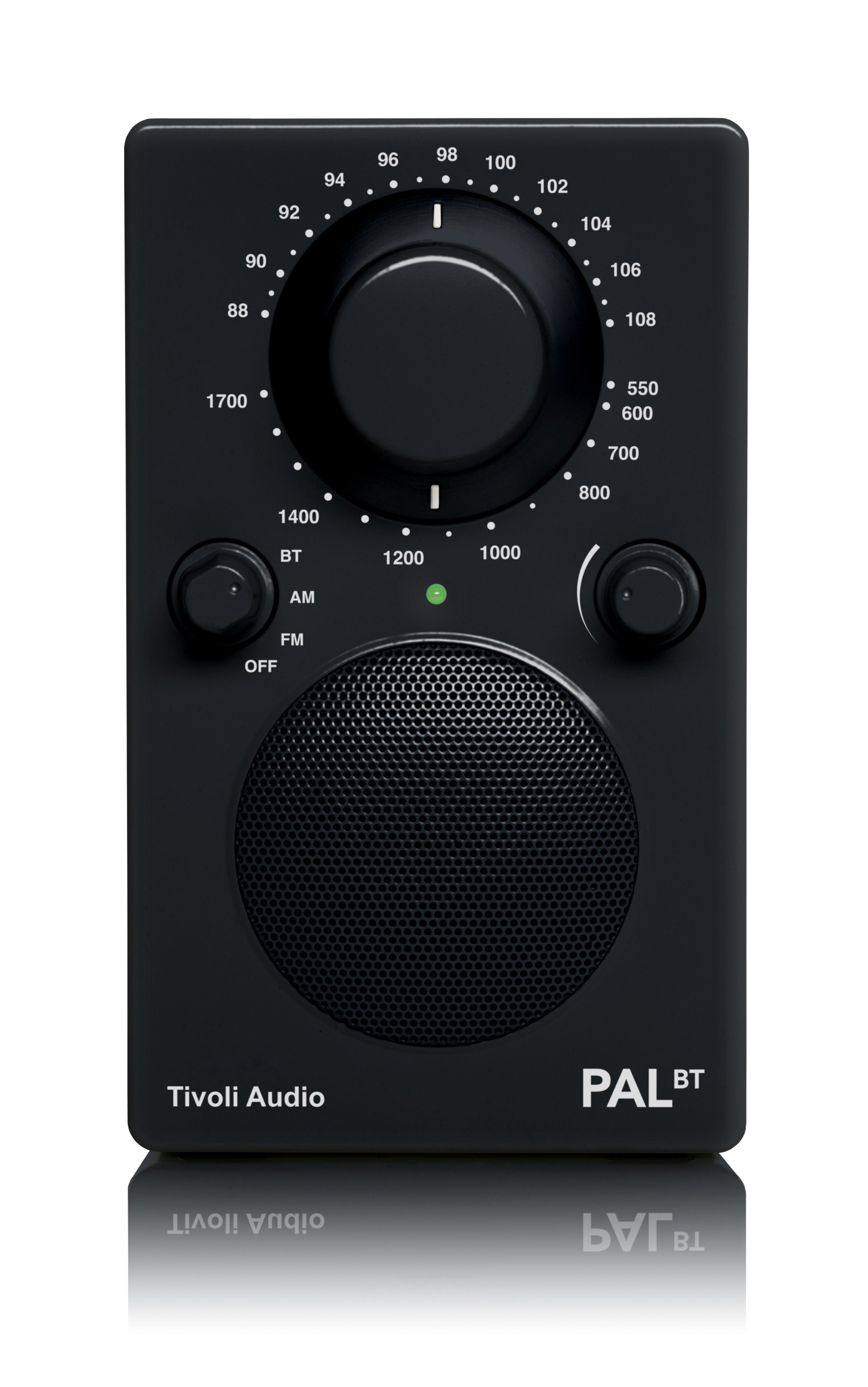 Tivoli Audio PAL BT Radio (FM-Tuner, Tisch-Radio, Bluetooth-Lautsprecher, tragbar, Akku-Betrieb) Schwarz