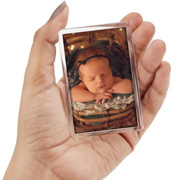 Kurtzy Magnettafel Acryl Kühlschrank Magnete für 7 x 4,5 cm Fotos (20er Pack), (1-tlg), Acryl Kühlschrank Fotomagnete (20er Pack) für 7 x 4,5 cm Fotos